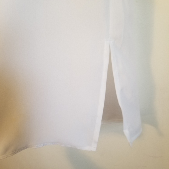 Banana Republic White Tank Top Semi Sheer L - Picture 4 of 6